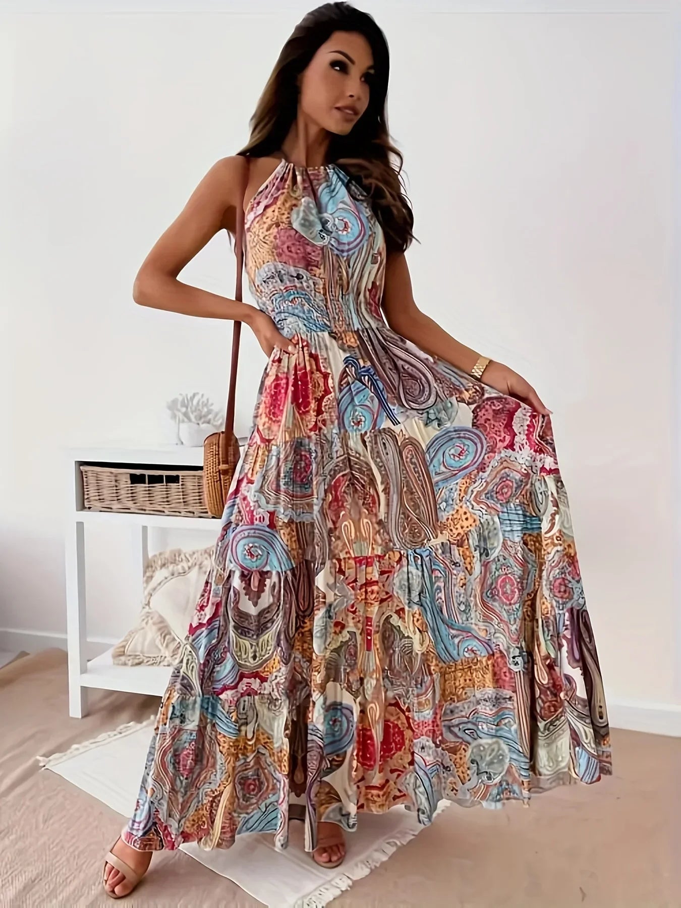 Vestido Feminino Midi Casual - Elise