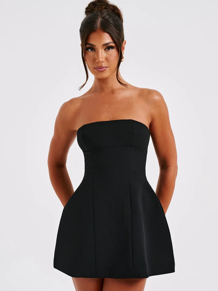 Vestido Curto Sem Alças Alfaiataria Modern Kiara