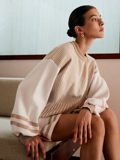 Conjunto de Suéter Listrado