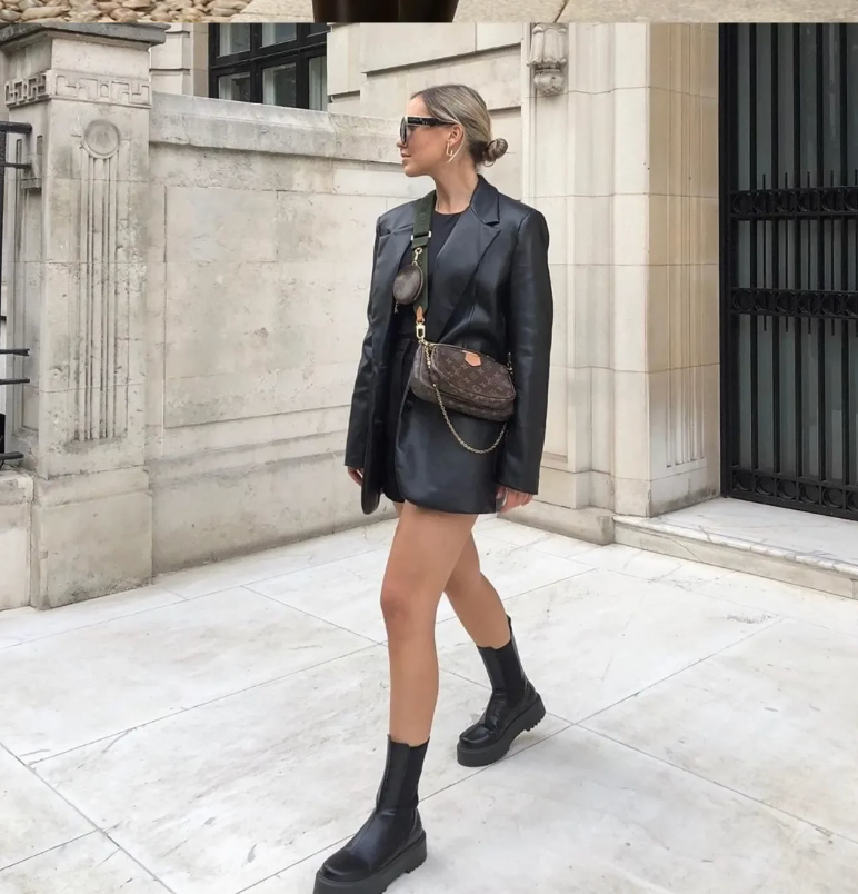 Blazer Feminino em Couro Legitimo