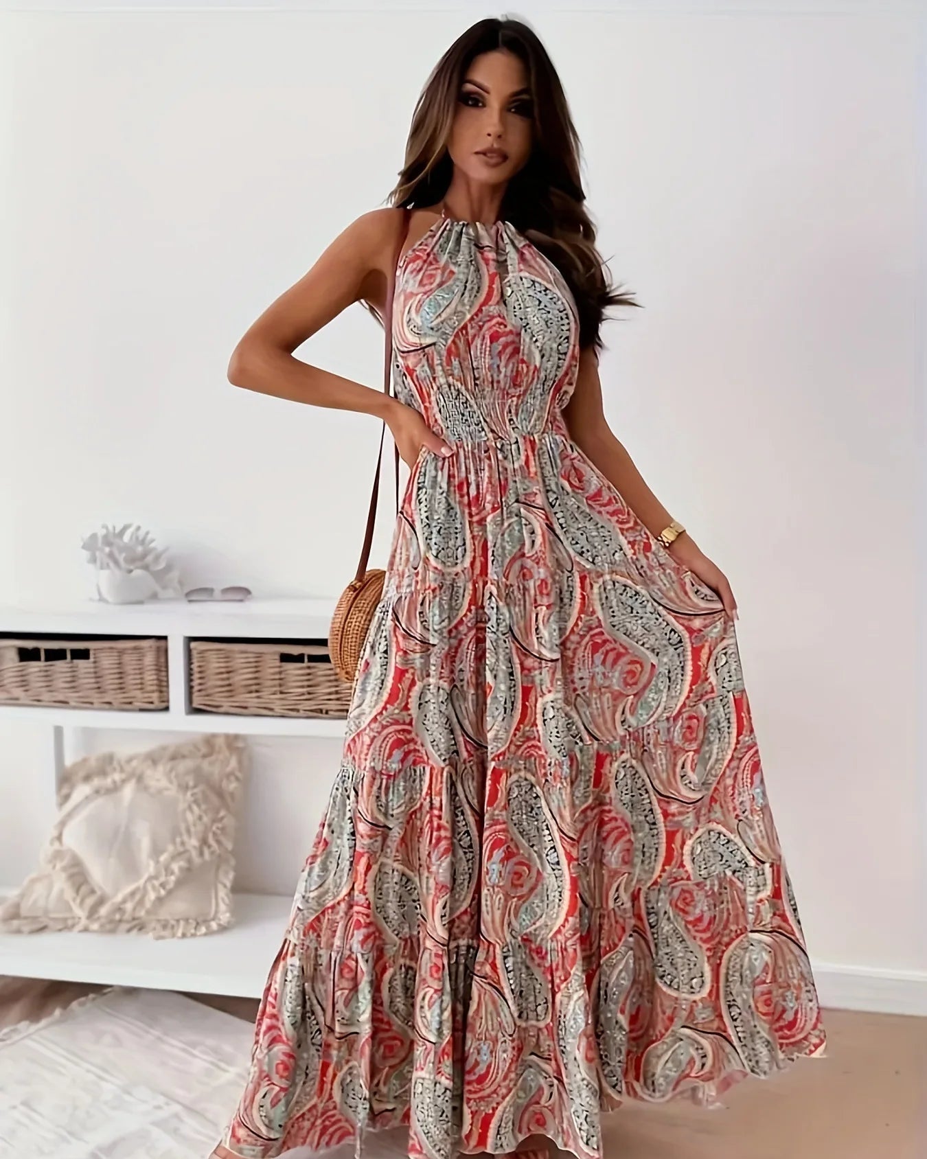 Vestido Feminino Midi Casual - Elise